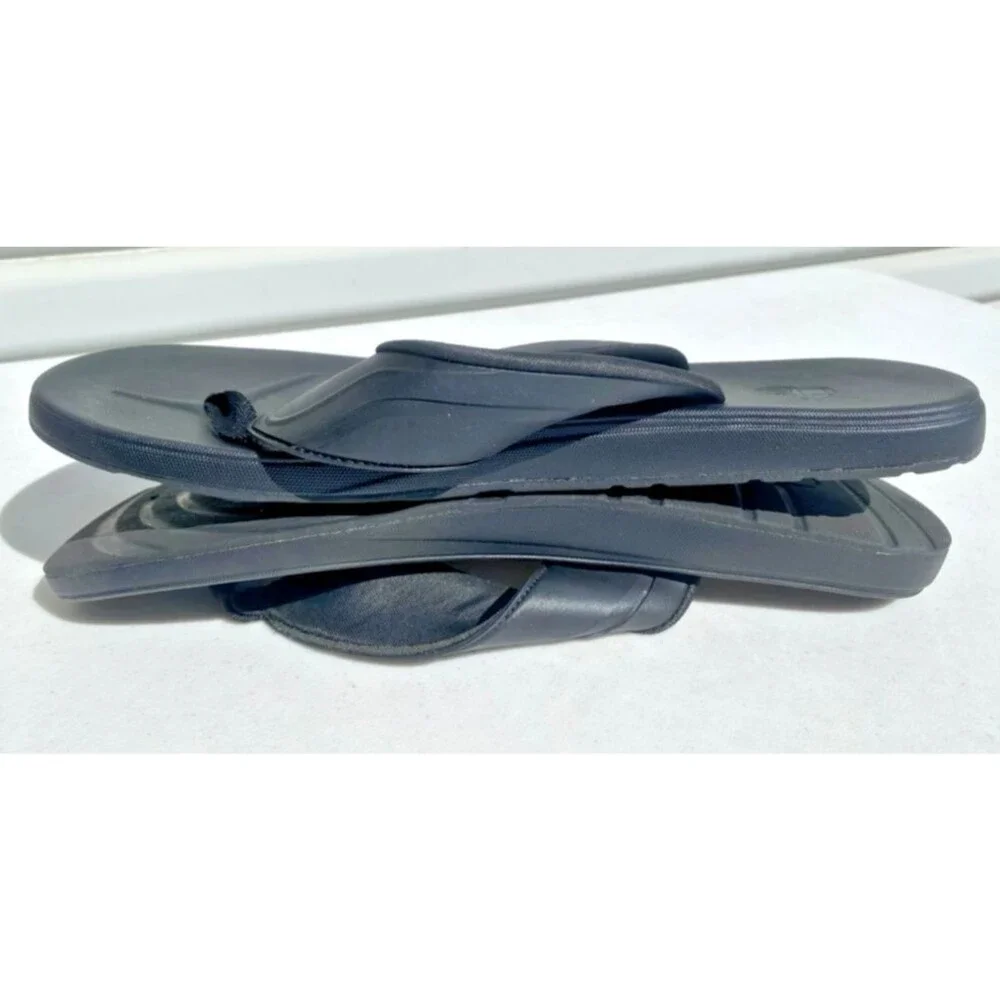Body Glove Mens Cushioned Flip Flop Sandals Beach Casual Black Outdoor - Size 12